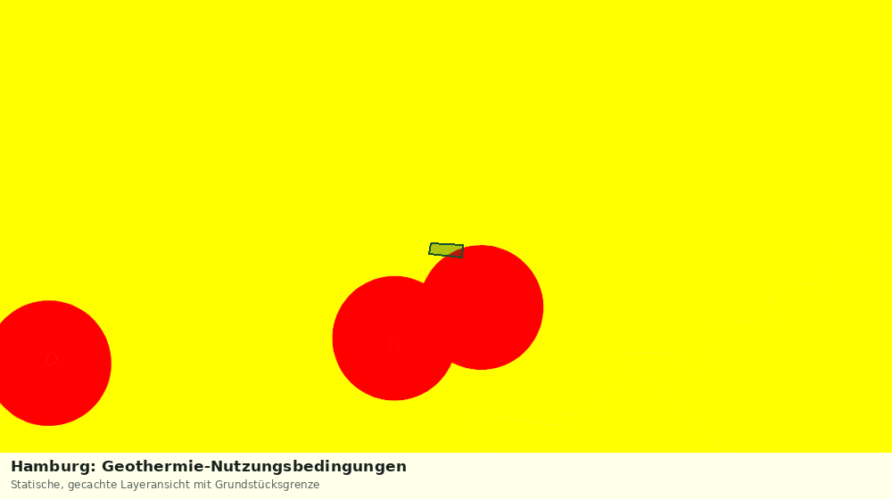 Statische Kartenansicht: Hamburg: Geothermie-Nutzungsbedingungen