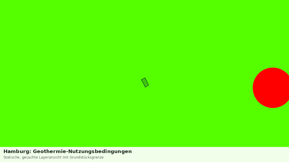 Statische Kartenansicht: Hamburg: Geothermie-Nutzungsbedingungen