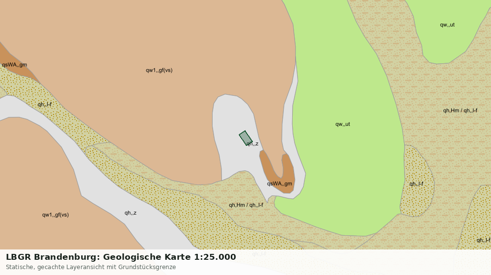 Statische Kartenansicht: LBGR Brandenburg: Geologische Karte 1:25.000