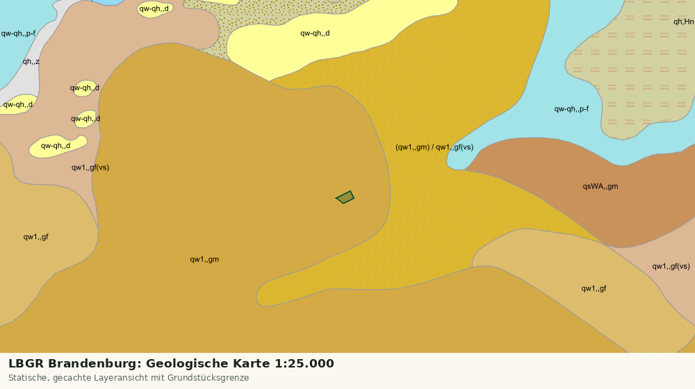 Statische Kartenansicht: LBGR Brandenburg: Geologische Karte 1:25.000