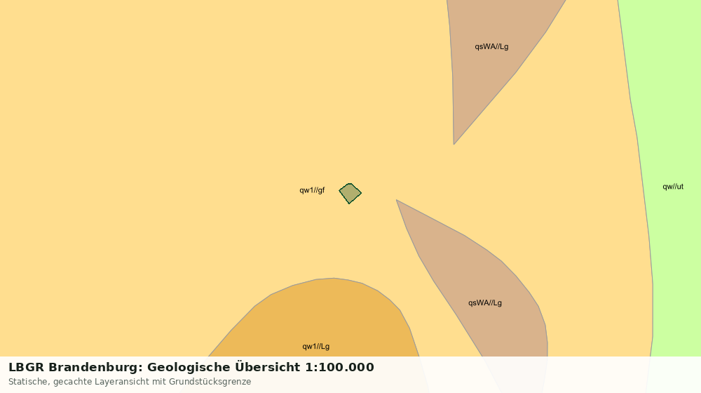 Statische Kartenansicht: LBGR Brandenburg: Geologische Übersicht 1:100.000
