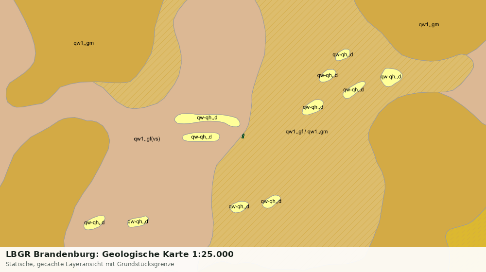 Statische Kartenansicht: LBGR Brandenburg: Geologische Karte 1:25.000