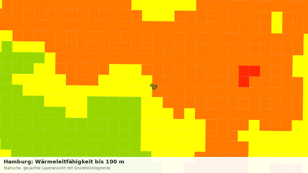 Statische Kartenansicht: Hamburg: Wärmeleitfähigkeit bis 100 m