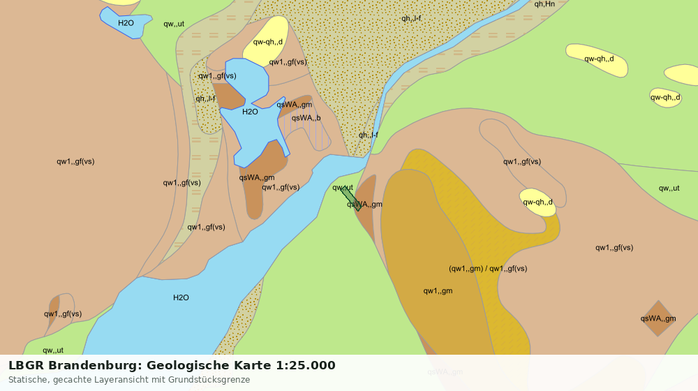 Statische Kartenansicht: LBGR Brandenburg: Geologische Karte 1:25.000