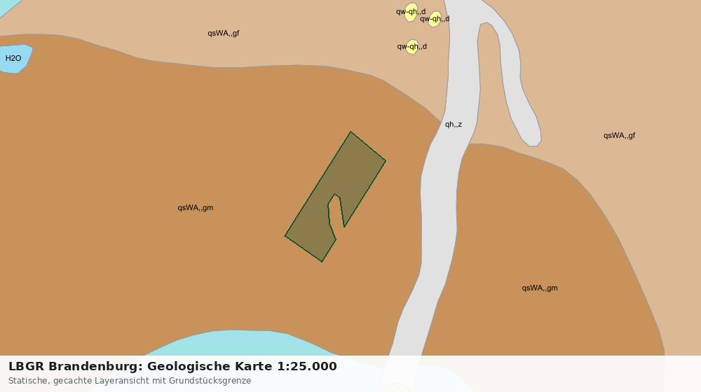 Statische Kartenansicht: LBGR Brandenburg: Geologische Karte 1:25.000