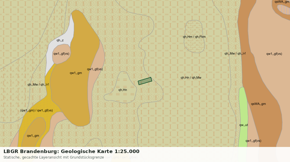 Statische Kartenansicht: LBGR Brandenburg: Geologische Karte 1:25.000