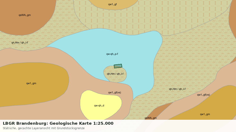 Statische Kartenansicht: LBGR Brandenburg: Geologische Karte 1:25.000
