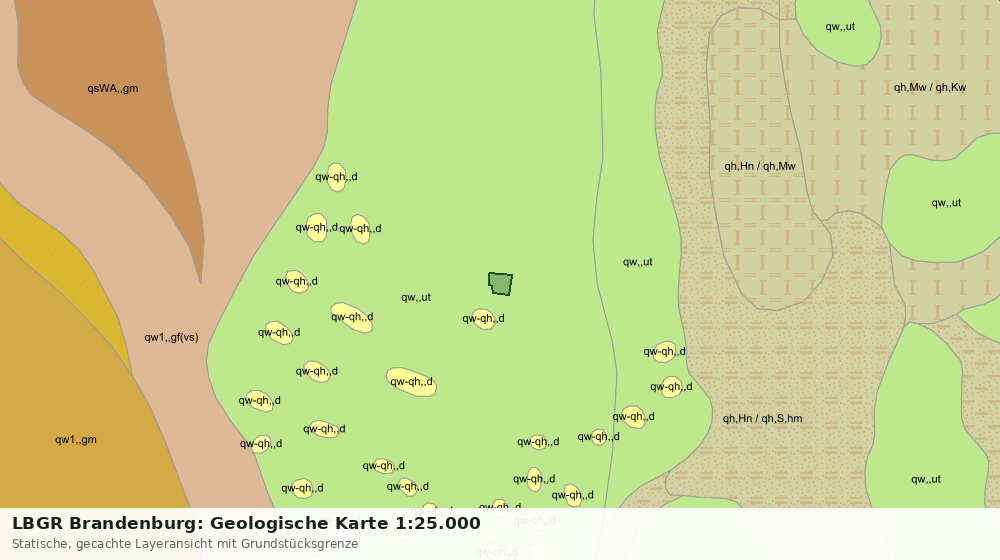 Statische Kartenansicht: LBGR Brandenburg: Geologische Karte 1:25.000