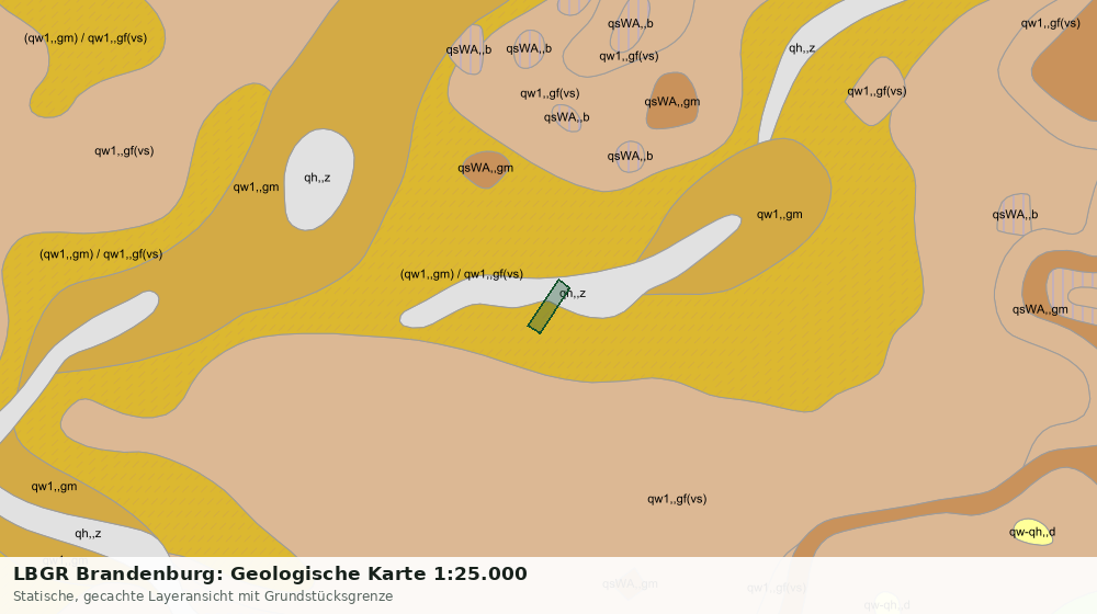 Statische Kartenansicht: LBGR Brandenburg: Geologische Karte 1:25.000
