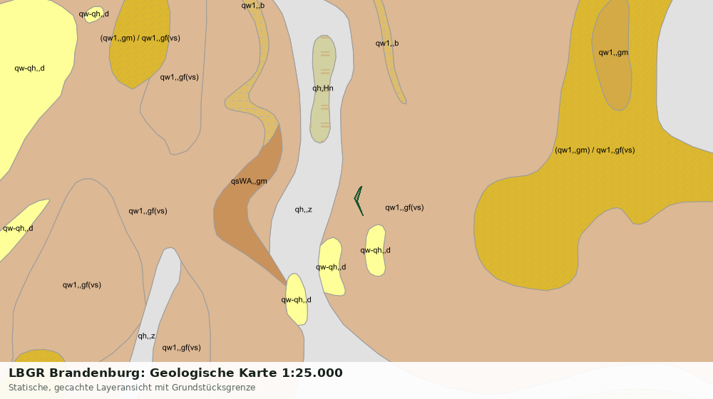 Statische Kartenansicht: LBGR Brandenburg: Geologische Karte 1:25.000
