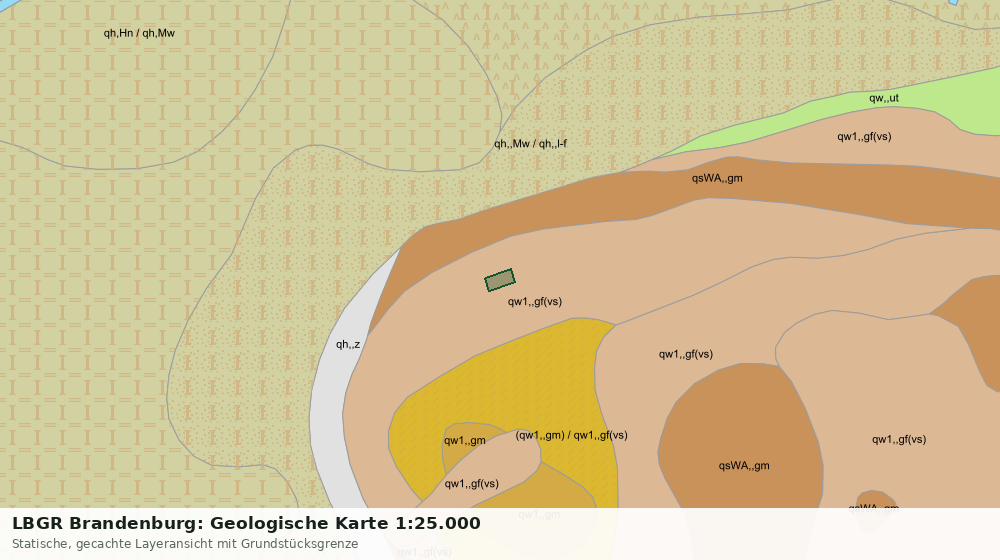 Statische Kartenansicht: LBGR Brandenburg: Geologische Karte 1:25.000