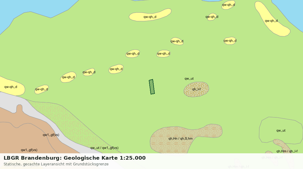 Statische Kartenansicht: LBGR Brandenburg: Geologische Karte 1:25.000