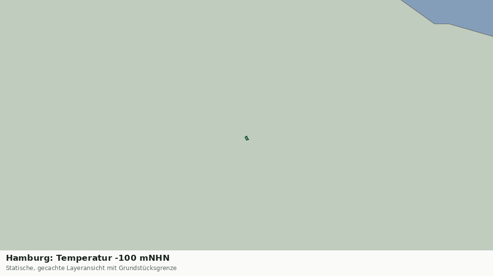 Statische Kartenansicht: Hamburg: Temperatur -100 mNHN