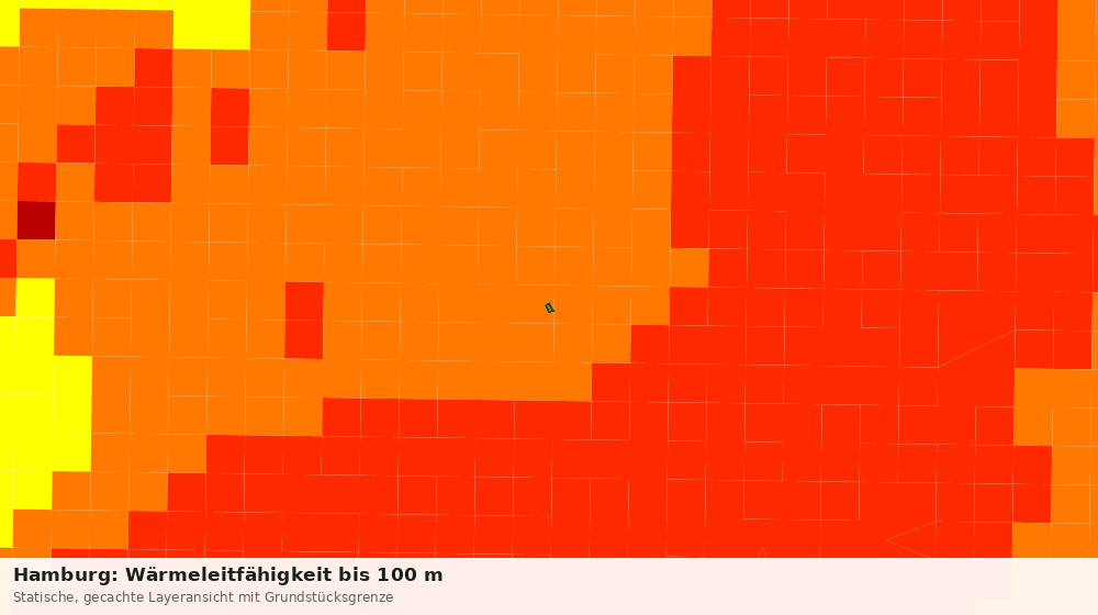 Statische Kartenansicht: Hamburg: Wärmeleitfähigkeit bis 100 m
