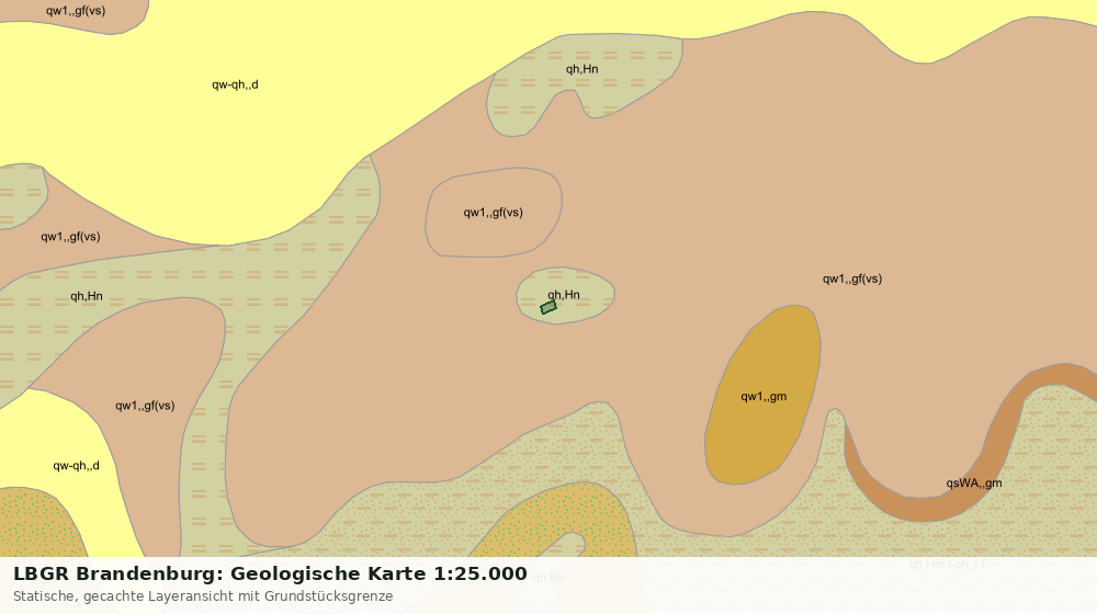 Statische Kartenansicht: LBGR Brandenburg: Geologische Karte 1:25.000