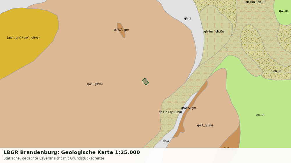 Statische Kartenansicht: LBGR Brandenburg: Geologische Karte 1:25.000