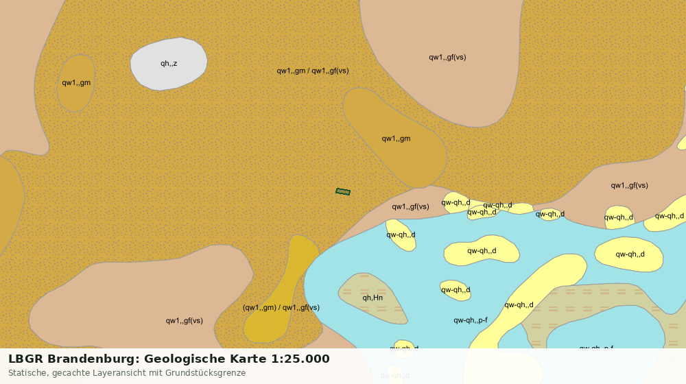 Statische Kartenansicht: LBGR Brandenburg: Geologische Karte 1:25.000