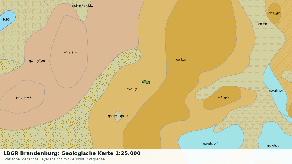 Statische Kartenansicht: LBGR Brandenburg: Geologische Karte 1:25.000