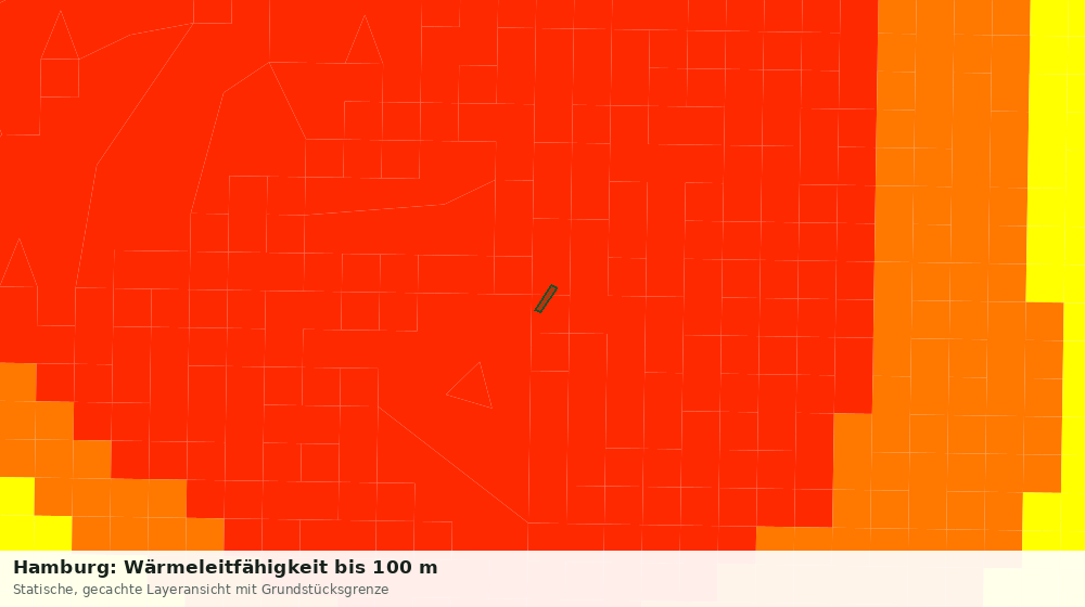 Statische Kartenansicht: Hamburg: Wärmeleitfähigkeit bis 100 m