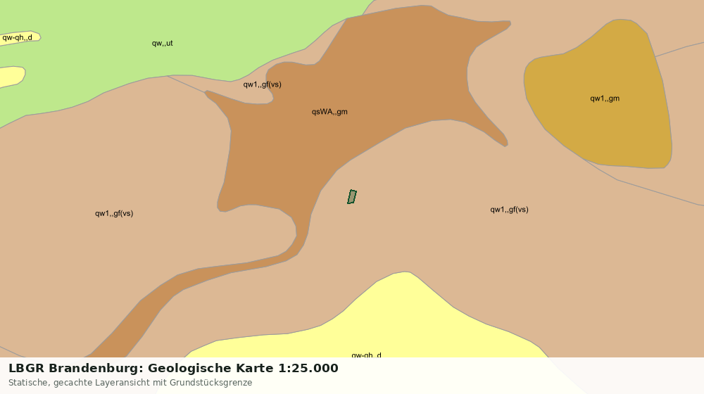 Statische Kartenansicht: LBGR Brandenburg: Geologische Karte 1:25.000