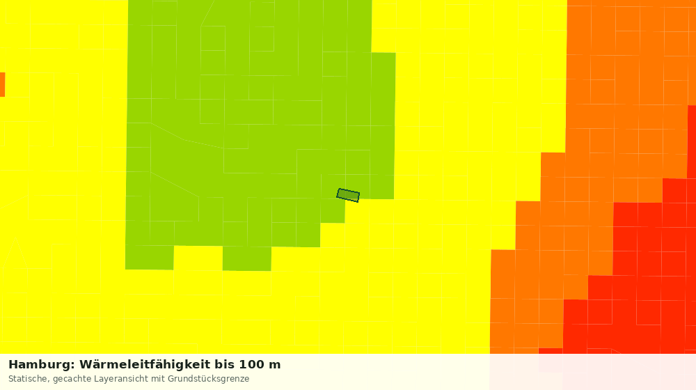 Statische Kartenansicht: Hamburg: Wärmeleitfähigkeit bis 100 m