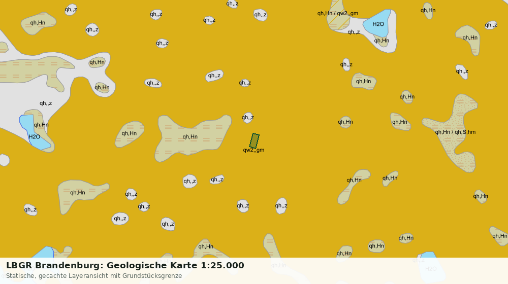 Statische Kartenansicht: LBGR Brandenburg: Geologische Karte 1:25.000