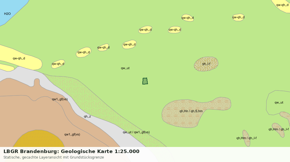 Statische Kartenansicht: LBGR Brandenburg: Geologische Karte 1:25.000