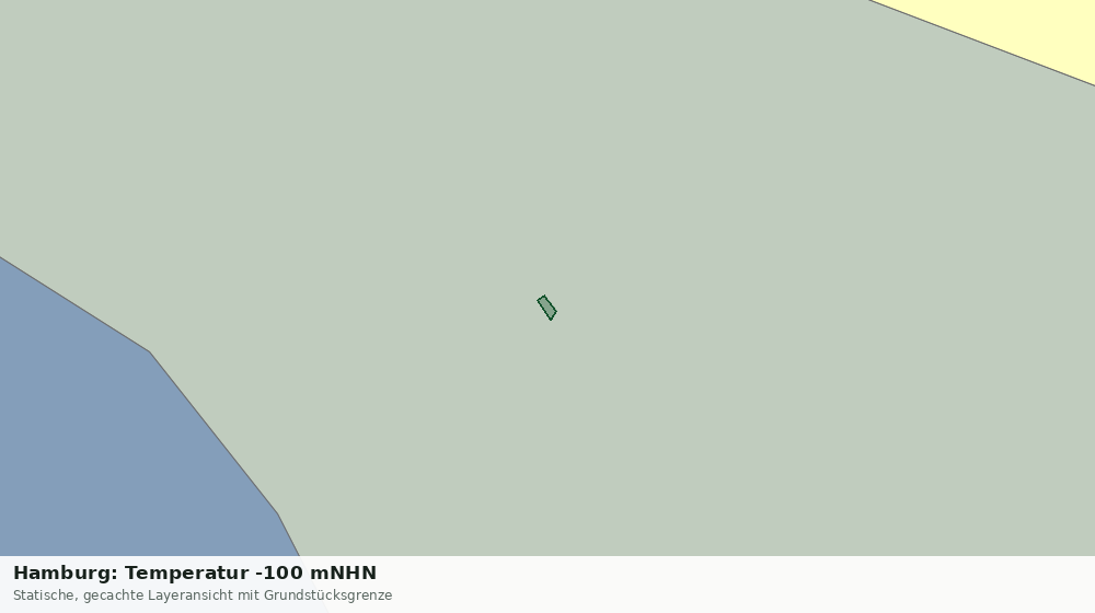 Statische Kartenansicht: Hamburg: Temperatur -100 mNHN