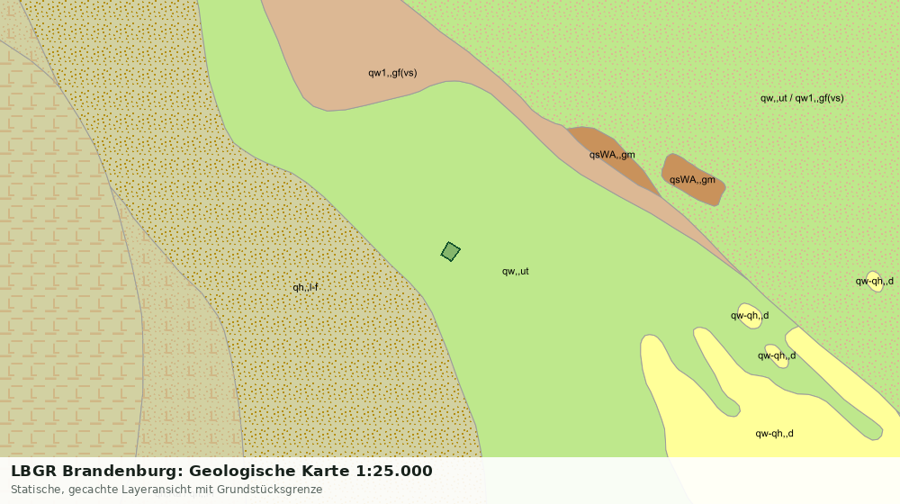 Statische Kartenansicht: LBGR Brandenburg: Geologische Karte 1:25.000