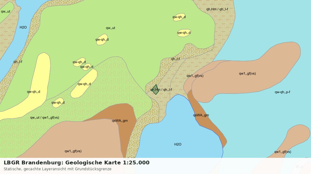 Statische Kartenansicht: LBGR Brandenburg: Geologische Karte 1:25.000