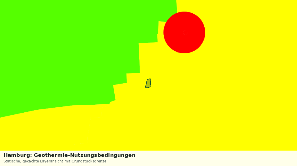 Statische Kartenansicht: Hamburg: Geothermie-Nutzungsbedingungen