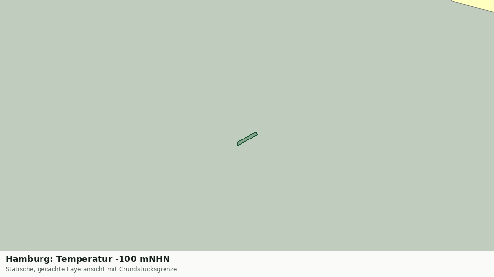Statische Kartenansicht: Hamburg: Temperatur -100 mNHN