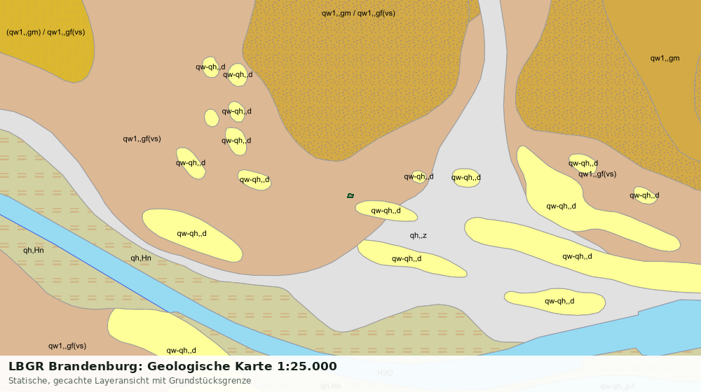 Statische Kartenansicht: LBGR Brandenburg: Geologische Karte 1:25.000