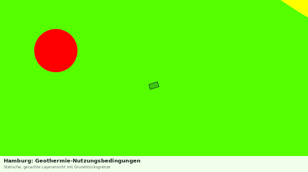 Statische Kartenansicht: Hamburg: Geothermie-Nutzungsbedingungen