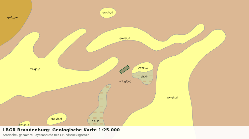 Statische Kartenansicht: LBGR Brandenburg: Geologische Karte 1:25.000