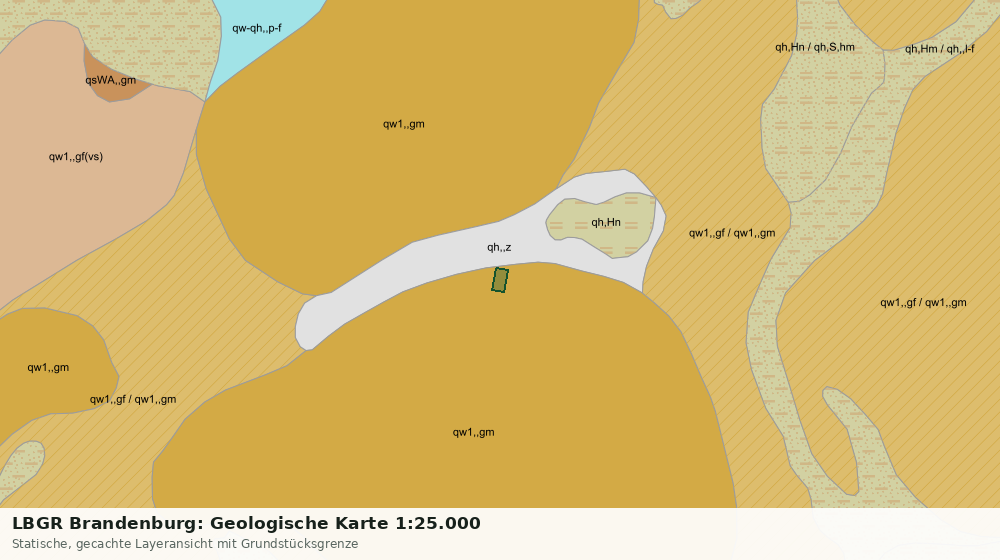 Statische Kartenansicht: LBGR Brandenburg: Geologische Karte 1:25.000