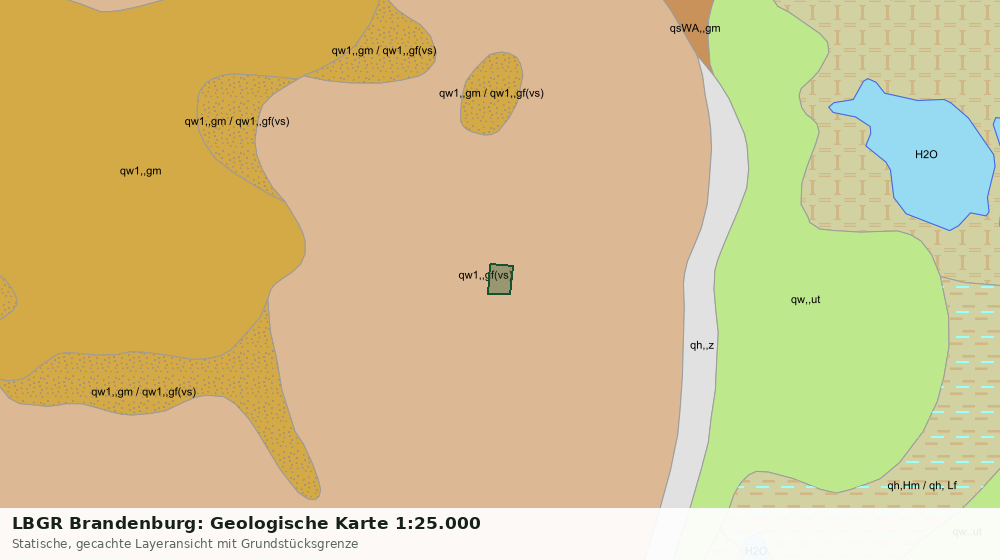 Statische Kartenansicht: LBGR Brandenburg: Geologische Karte 1:25.000