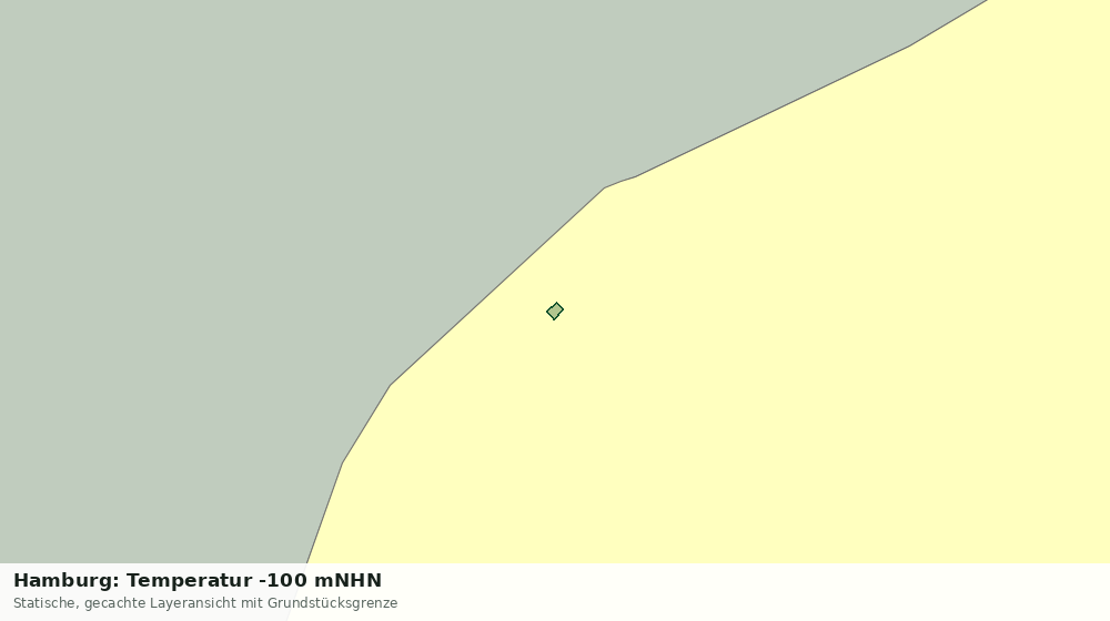 Statische Kartenansicht: Hamburg: Temperatur -100 mNHN