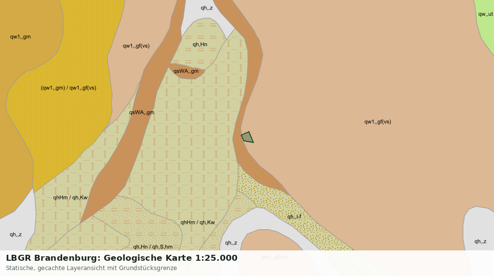 Statische Kartenansicht: LBGR Brandenburg: Geologische Karte 1:25.000