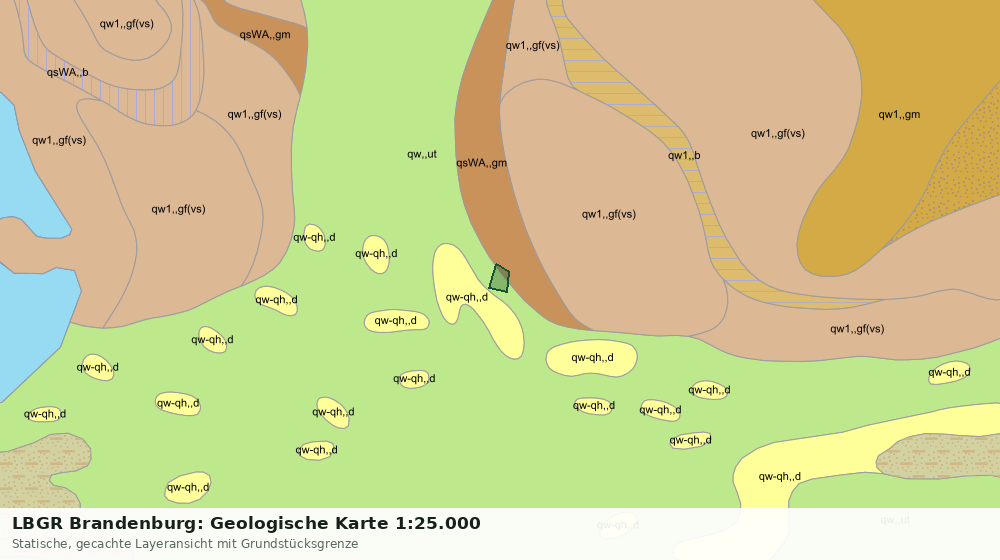 Statische Kartenansicht: LBGR Brandenburg: Geologische Karte 1:25.000