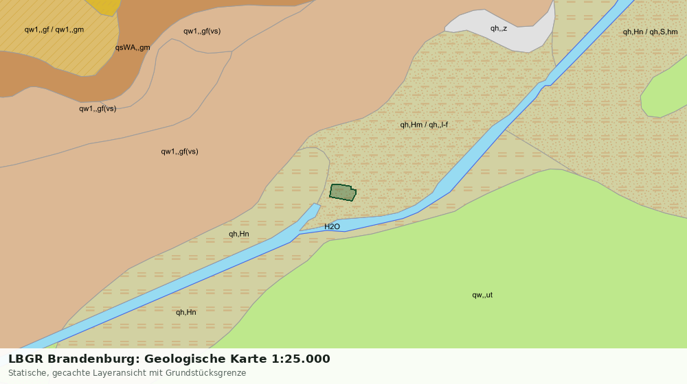 Statische Kartenansicht: LBGR Brandenburg: Geologische Karte 1:25.000