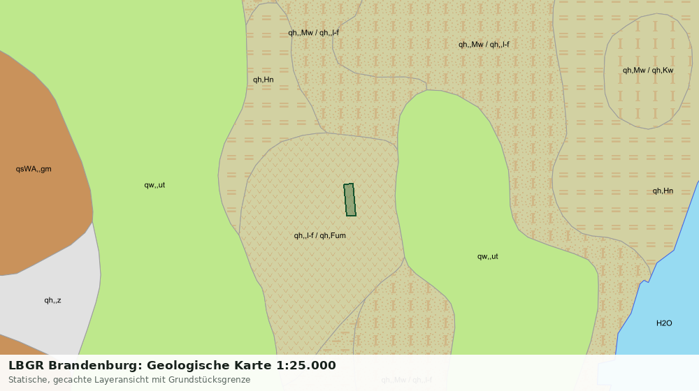 Statische Kartenansicht: LBGR Brandenburg: Geologische Karte 1:25.000