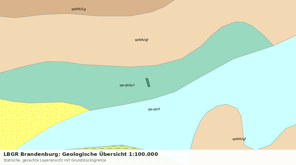 Statische Kartenansicht: LBGR Brandenburg: Geologische Übersicht 1:100.000