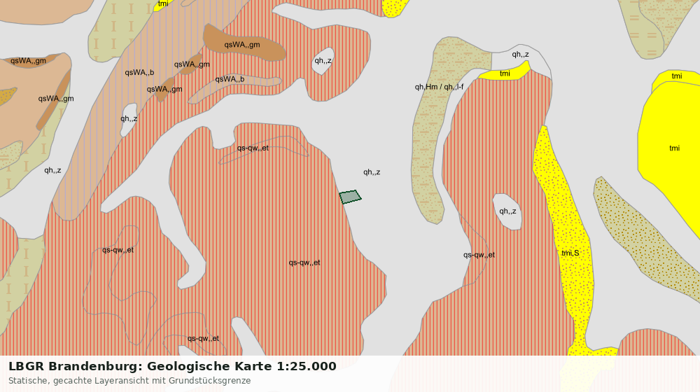 Statische Kartenansicht: LBGR Brandenburg: Geologische Karte 1:25.000