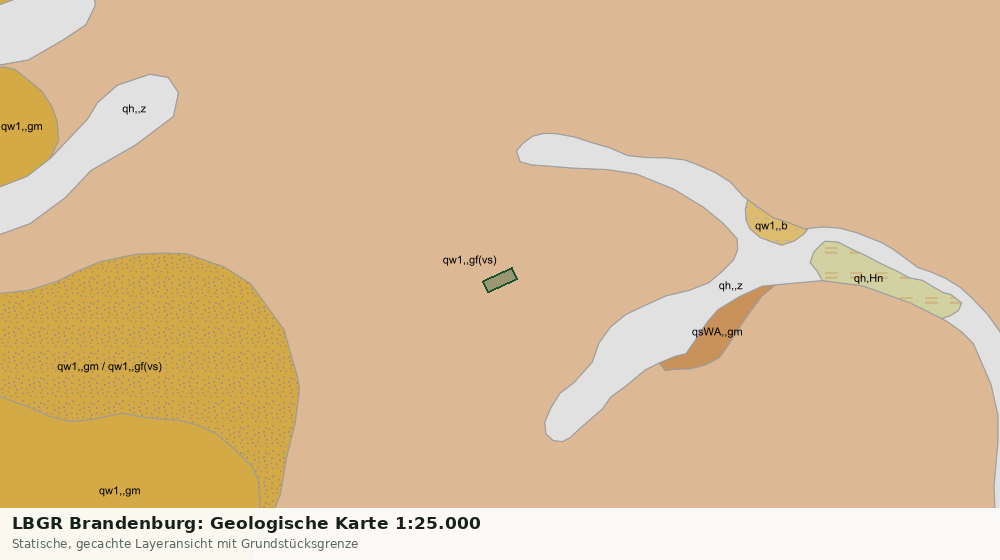 Statische Kartenansicht: LBGR Brandenburg: Geologische Karte 1:25.000