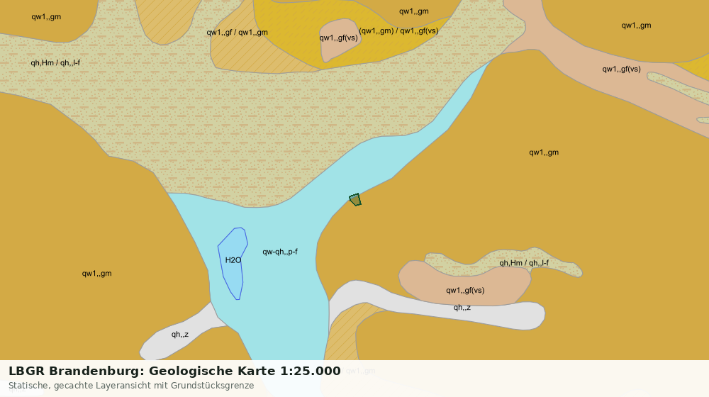 Statische Kartenansicht: LBGR Brandenburg: Geologische Karte 1:25.000