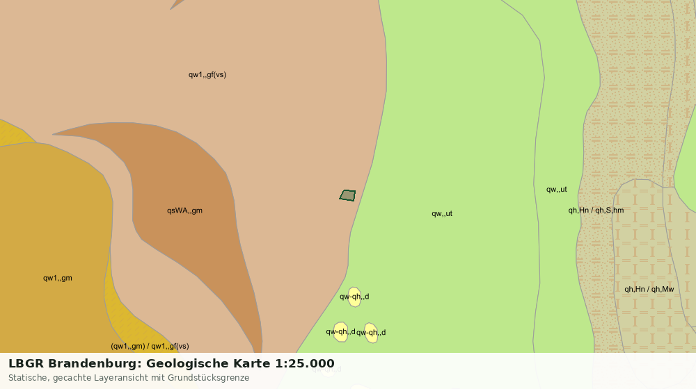 Statische Kartenansicht: LBGR Brandenburg: Geologische Karte 1:25.000