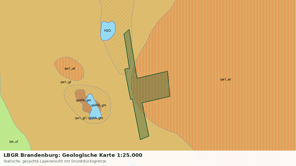 Statische Kartenansicht: LBGR Brandenburg: Geologische Karte 1:25.000