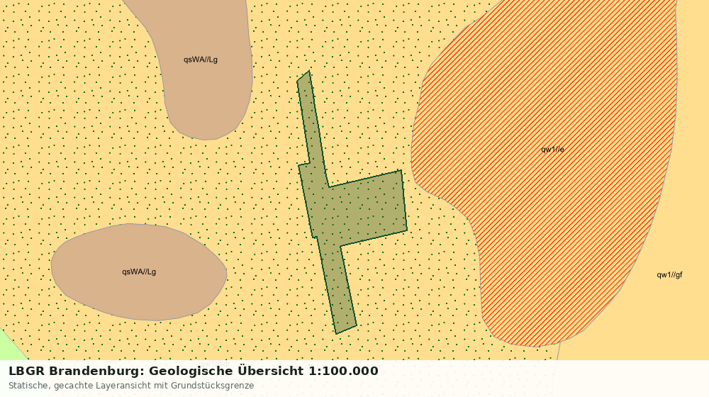 Statische Kartenansicht: LBGR Brandenburg: Geologische Übersicht 1:100.000