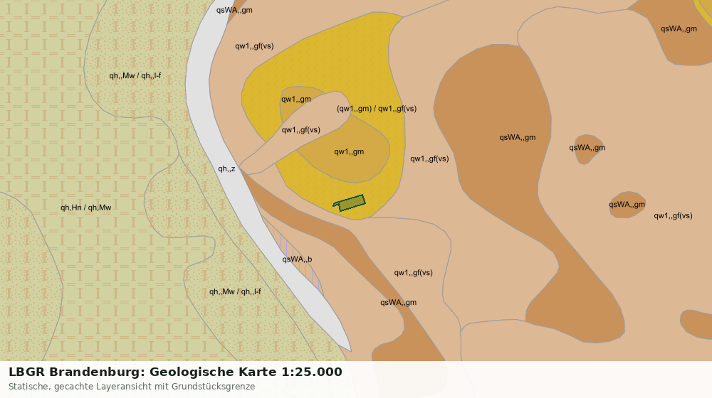 Statische Kartenansicht: LBGR Brandenburg: Geologische Karte 1:25.000